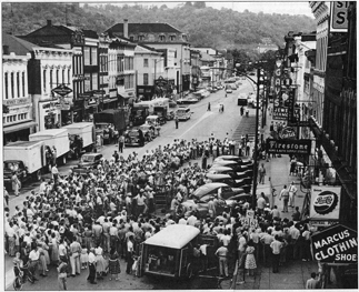 Main Street during filming